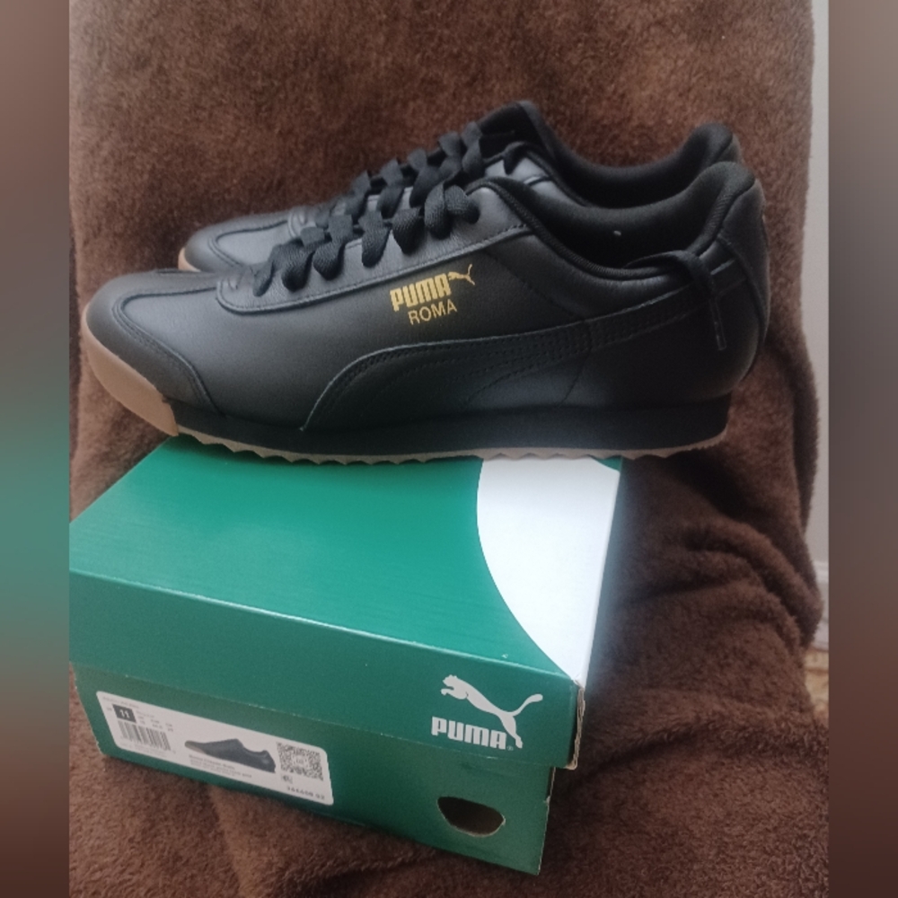 Puma Roma Classic Black Gum Size11
